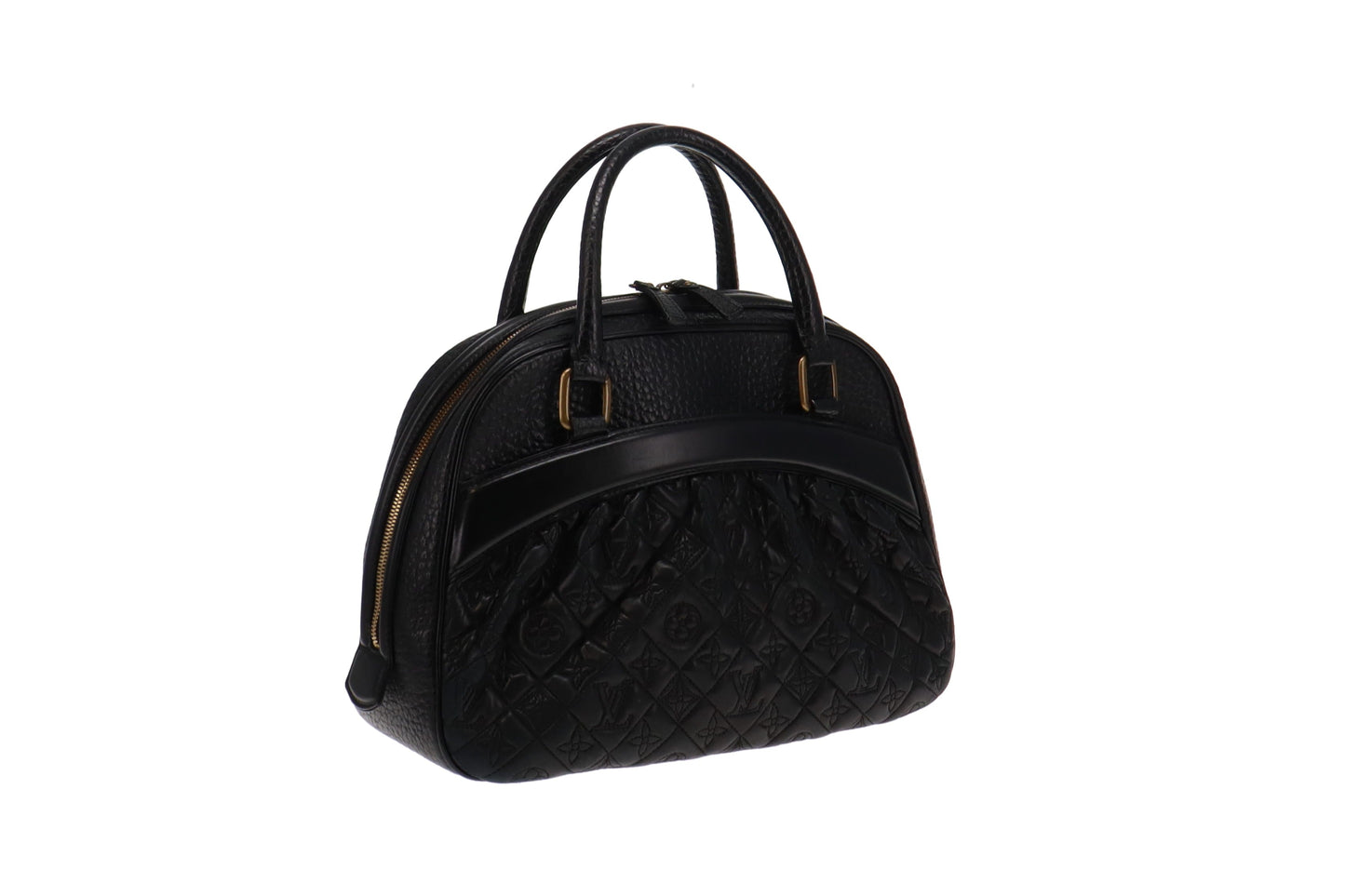 Louis Vuitton Mizi Vienna Quilted Monogram Top Handle Black