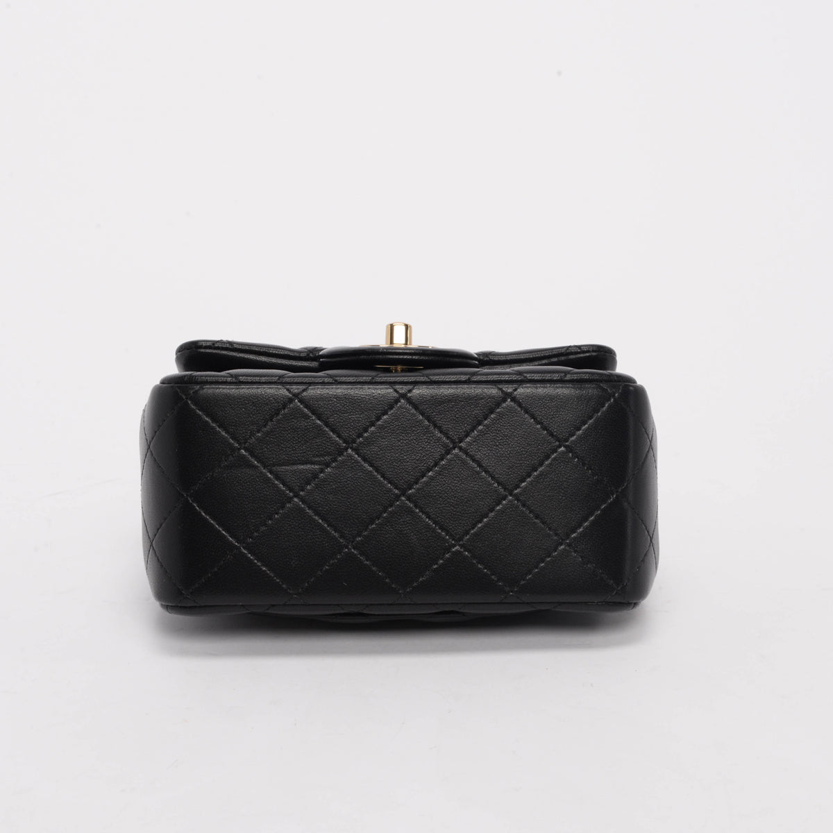 Chanel Black Quilted Lambskin Mini Square Flap Bag - Rovelle Bags