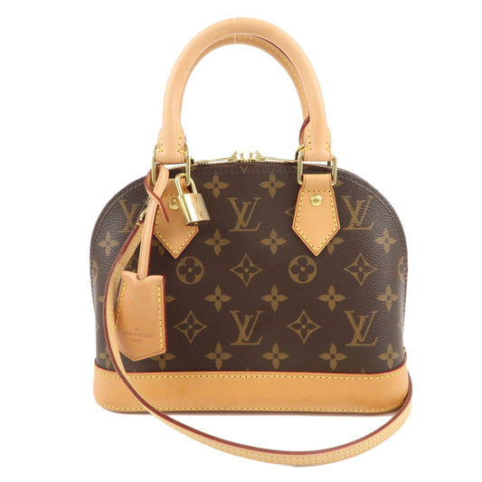 Louis Vuitton Monogram Alma BB 2 Way Hand Bag Brown M53152