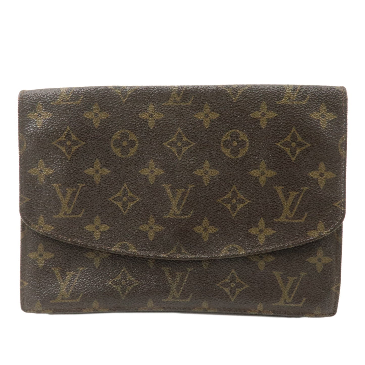 Louis Vuitton Monogram Pochette Lava Clutch Bag Brown M51940