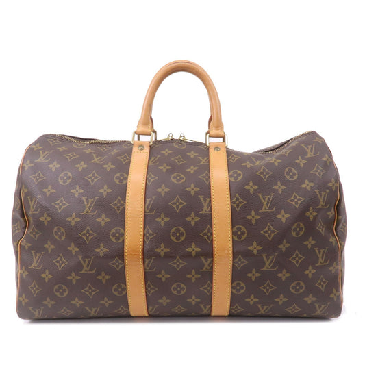 Louis Vuitton Monogram Keep All 45 Boston Bag Brown M41428