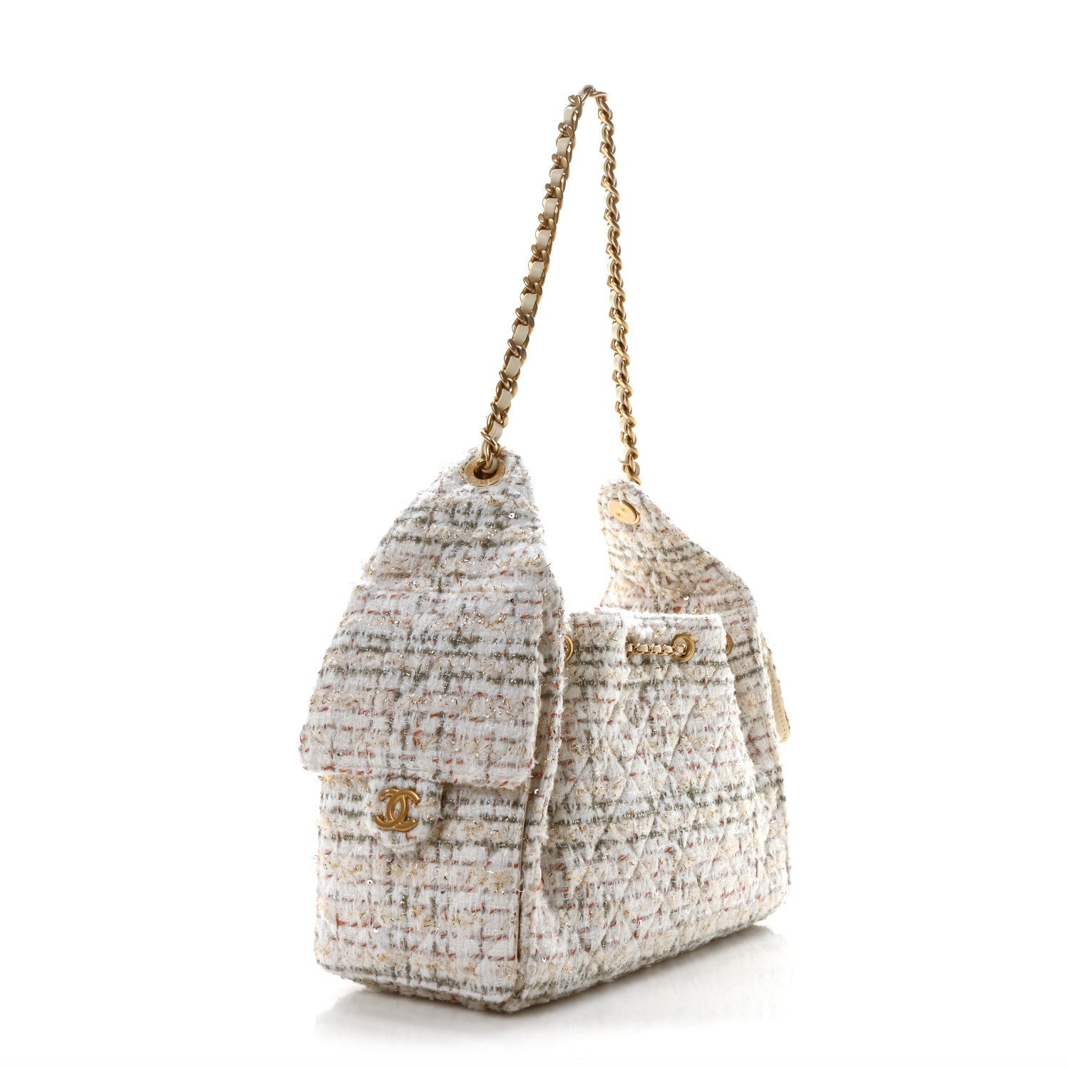 Chanel Tweed Quilted Small Chanel 25 Handbag - Rovelle Bags