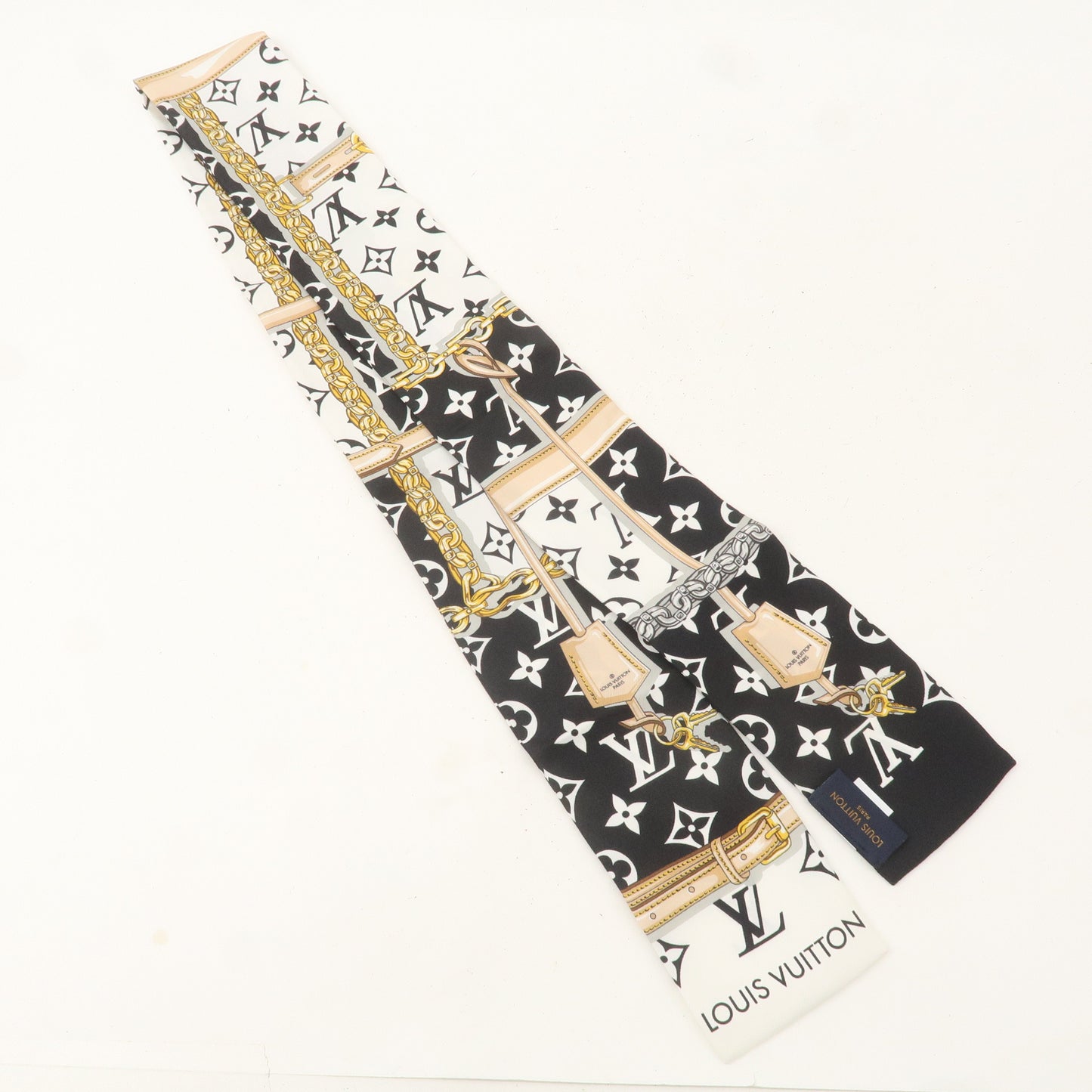 Louis Vuitton Monogram Bandeau Confidential 100% Silk Noir M78656
