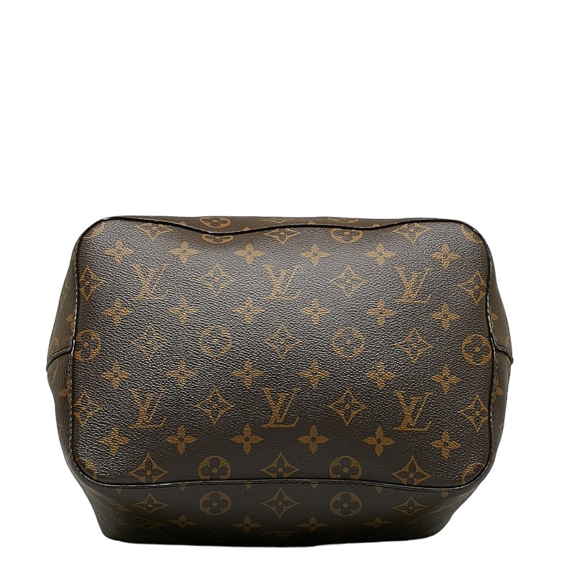 Louis Vuitton Monogram Neonoe Handbag M44020 Brown Noir Black PVC Leather Louis Vuitton