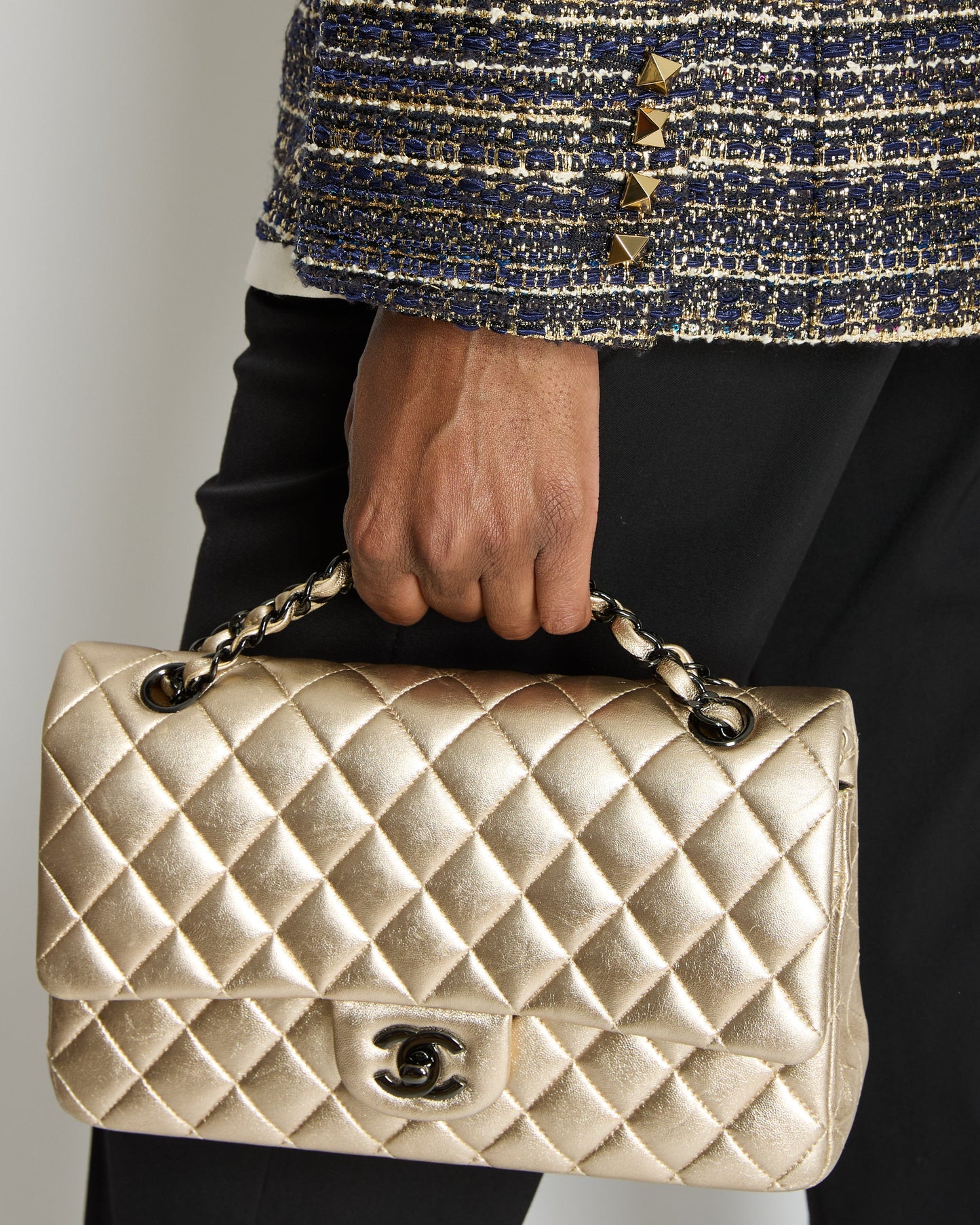 Chanel *SUPER RARE* Chanel Metallic Gold Flap Bag - Rovelle Bags