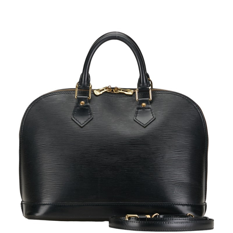 Louis Vuitton Epi Alma Handbag 2WAY M52142 Noir Black Leather Louis Vuitton
