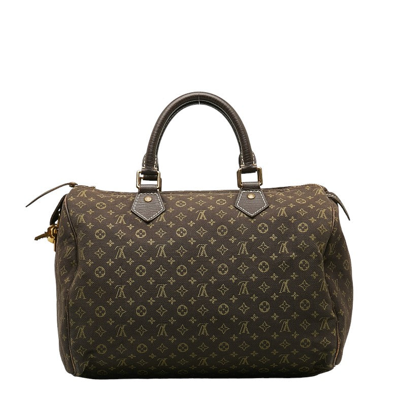 Louis Vuitton Louis Vuitton Monogram Miniature M95224 Handbag Linen/Leather Brown