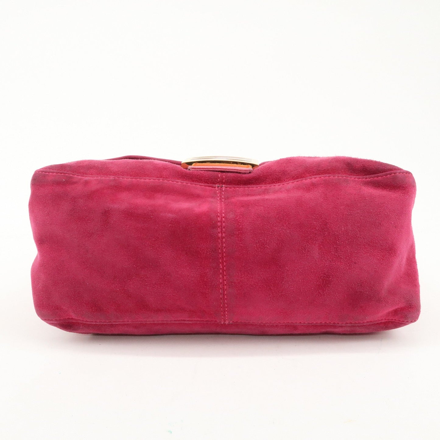 FENDI Mamma Baguette Suede Leather Shoulder Bag 26325