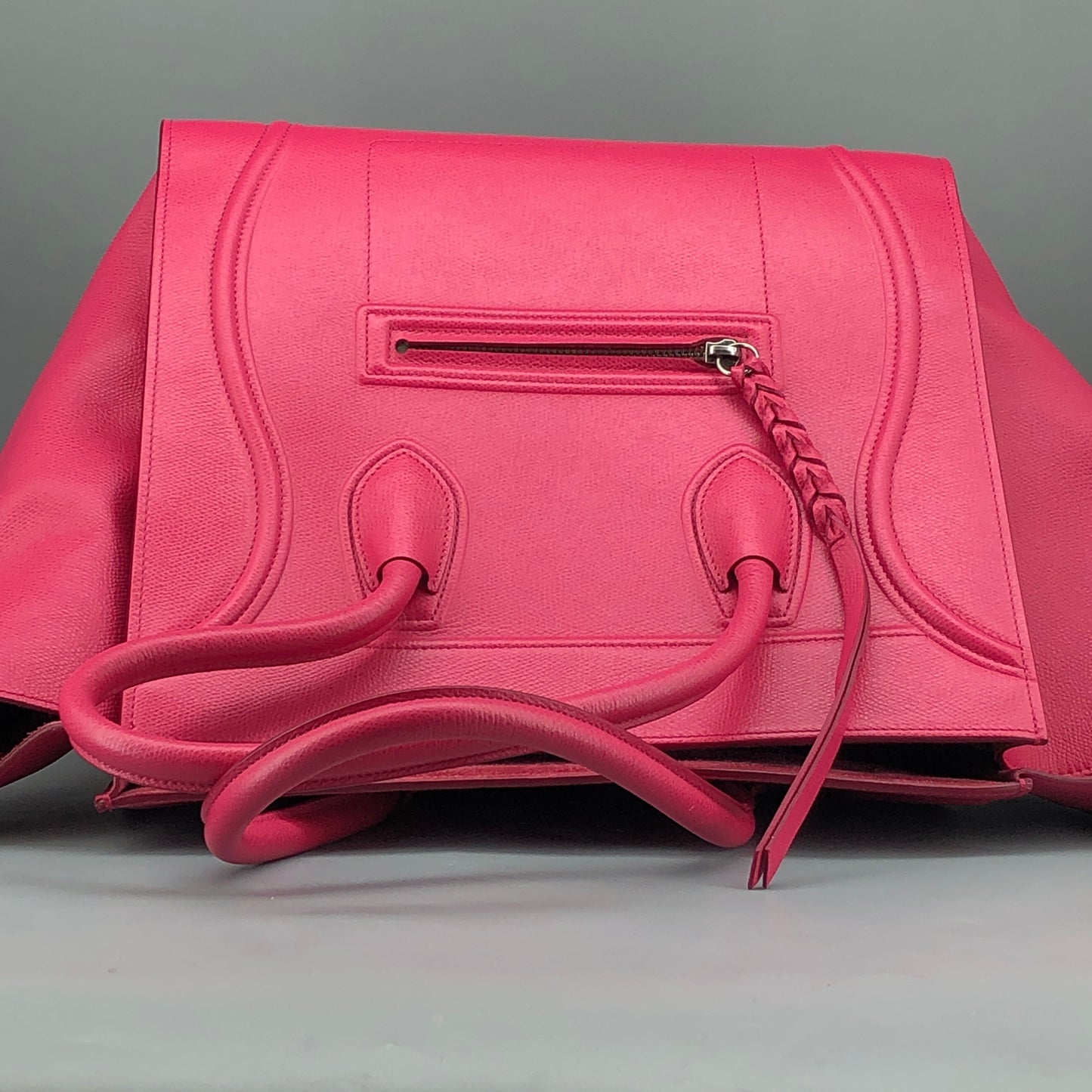 Celine Pink Calf Leather Phantom Luggage Tote Bag