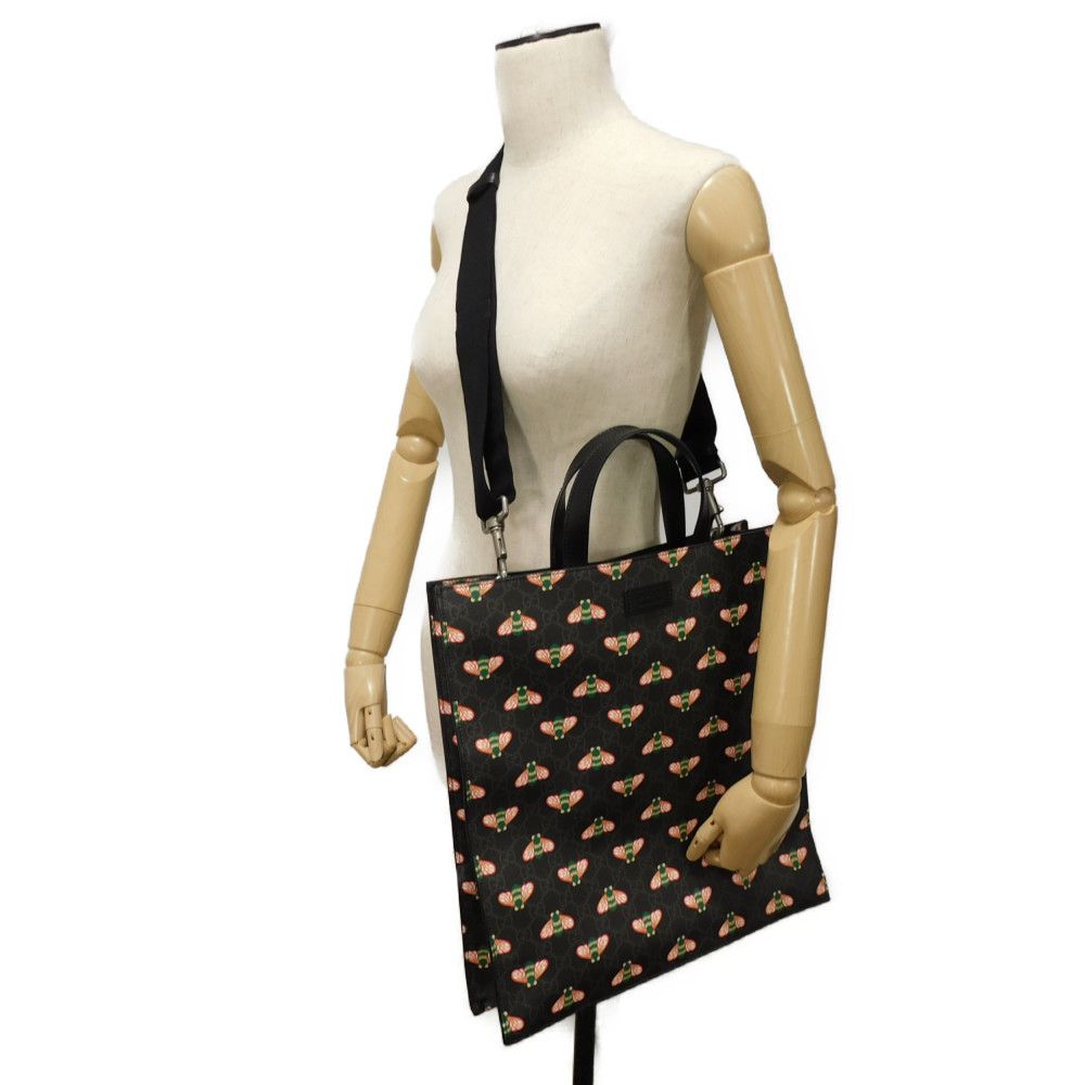Gucci Bee Tote GG Supreme Canvas Tote Bag