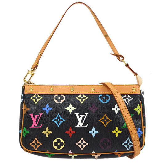 Louis Vuitton 2007 Black Multicolor Pochette Accessoires M92648