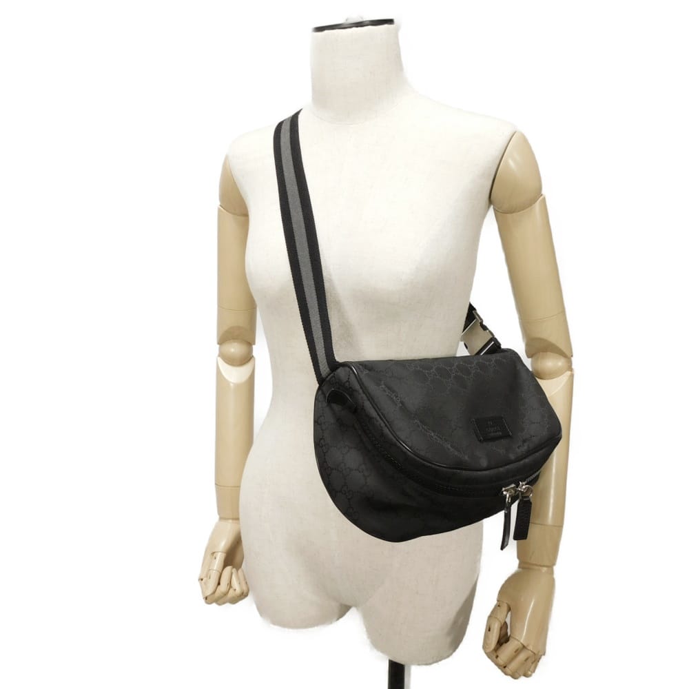 Gucci GG Nylon Calf Leather Waist Bag