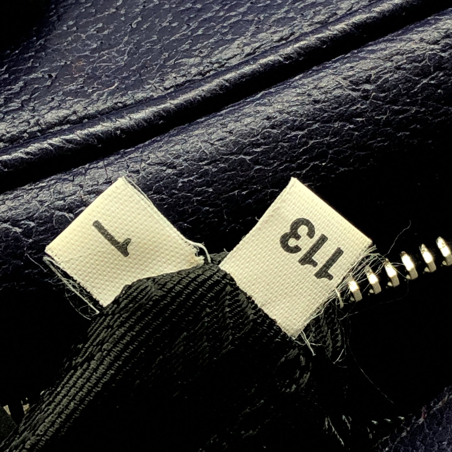 Prada Bauletto Medium Pebbled Leather Handbag Ink Blue