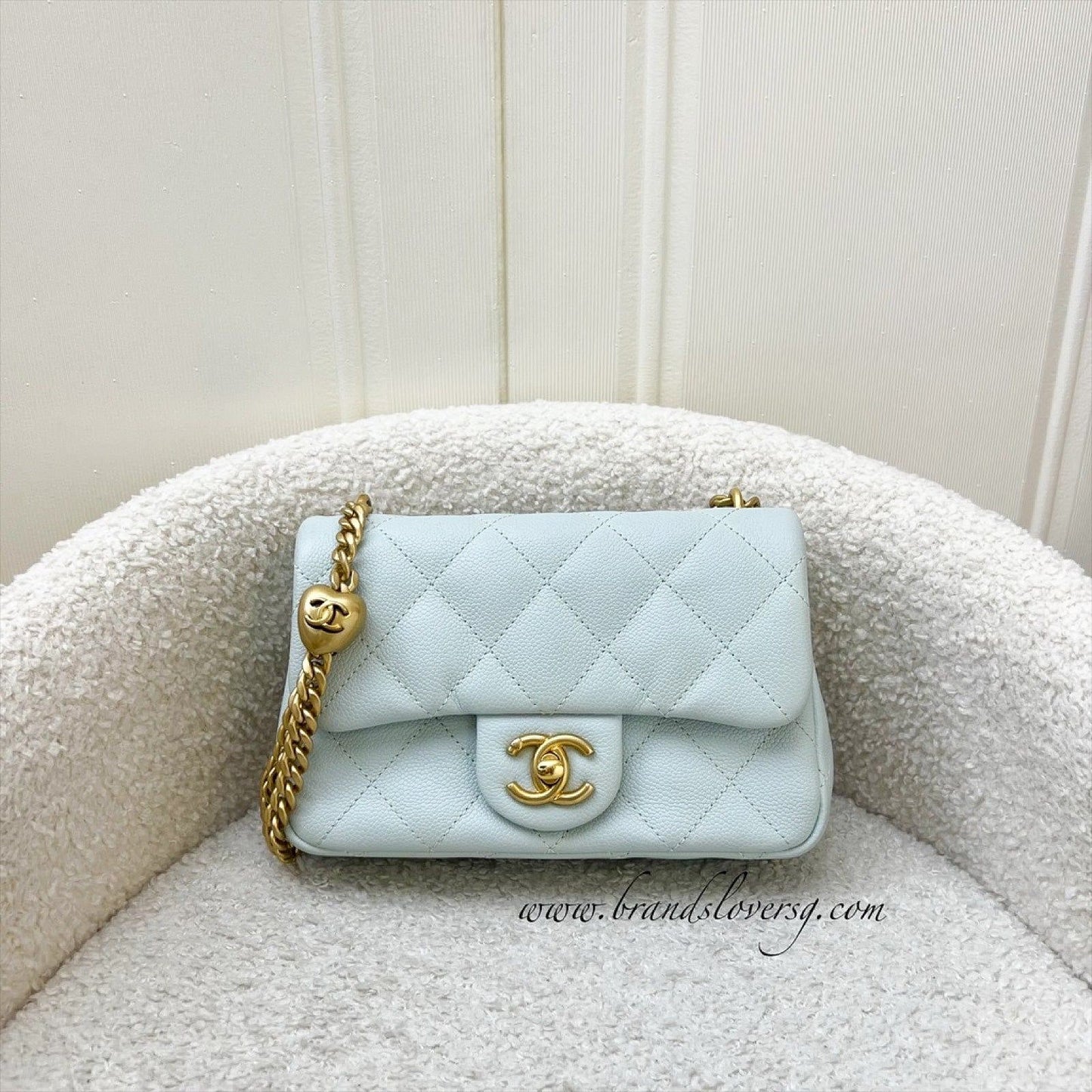 Chanel 24P Heart Adjustable Chain Small Flap Bag - Rovelle Bags
