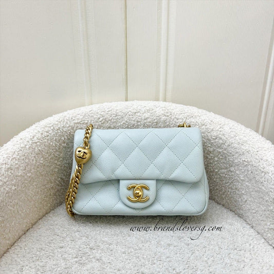 Chanel 24P Heart Adjustable Chain Small Flap Bag - Rovelle Bags