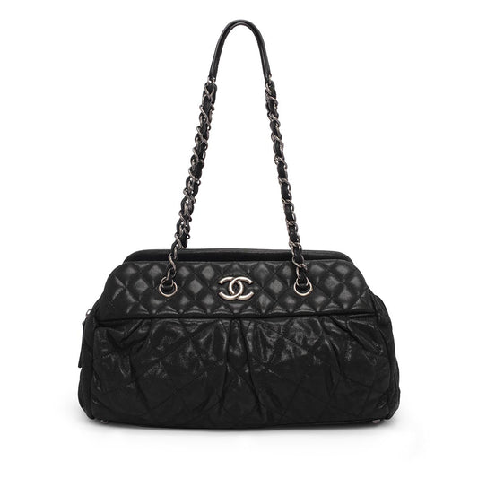 Chanel Black Iridescent Calfskin Chic Quilt Handbag - Rovelle Bags