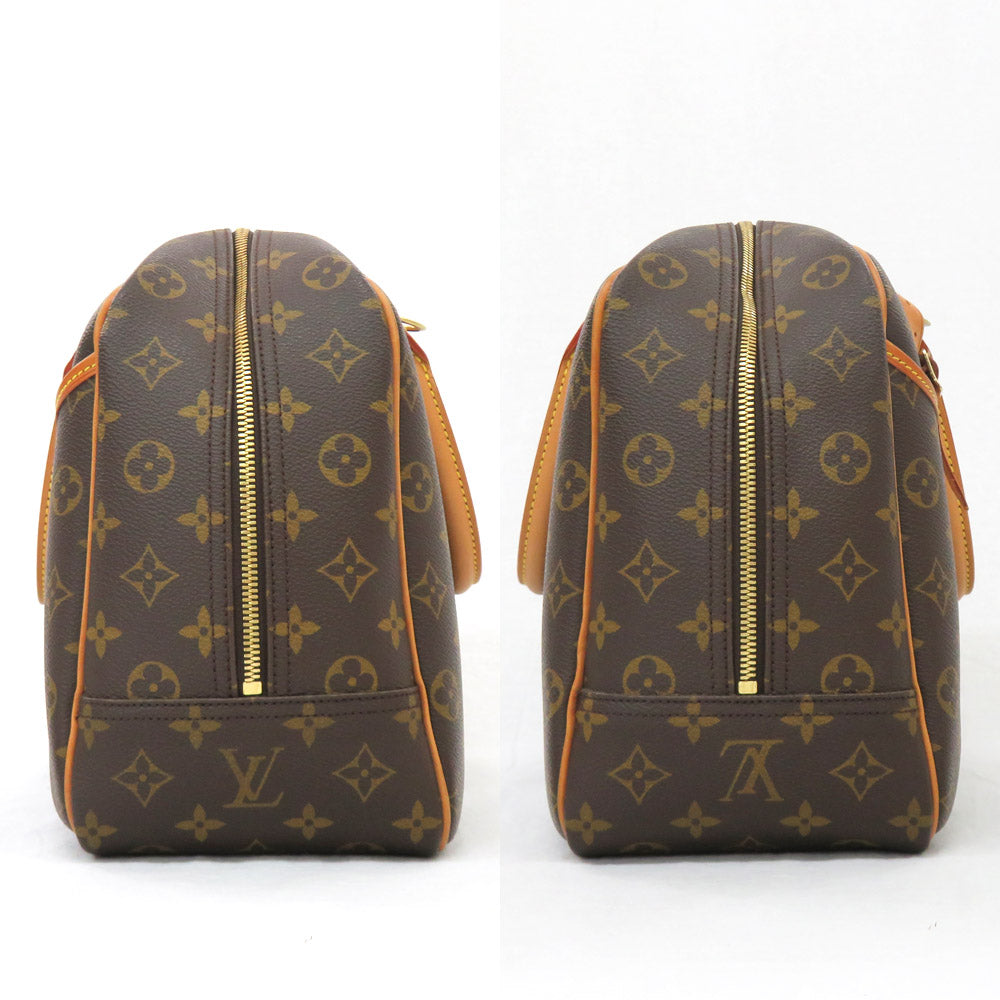 Louis Vuitton M47270 Monogram Handbag Bowling Vanity Brown Leather Monogram Canvas