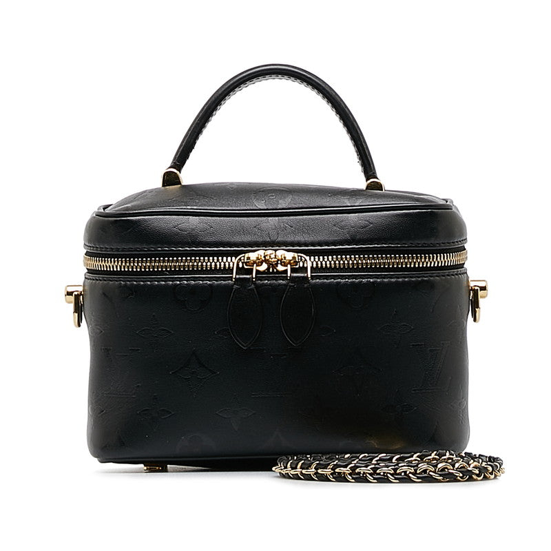 Louis Vuitton Monogram Ink Vanity PM Vanity Bag Shoulder Bag 2WAY M57118 Noir Black Leather Louis Vuitton