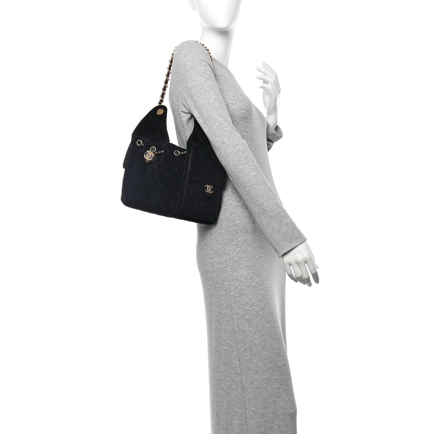 Chanel Suede Quilted Small Chanel 25 Handbag - Rovelle Bags
