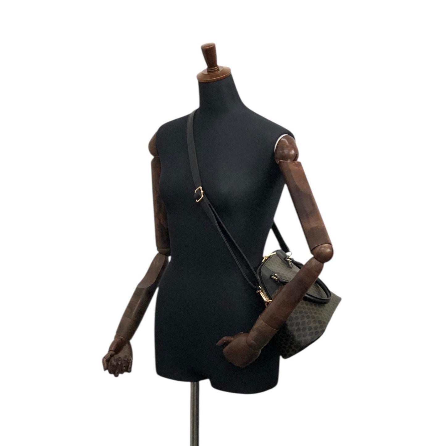 CELINE Macadam Two-way Handbag Shoulder bag Black zmn3dz
