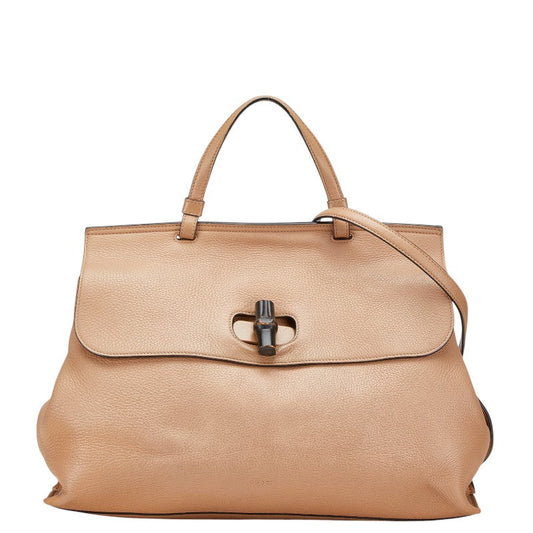 Gucci Daily Bamboo Leather 2way Bag
