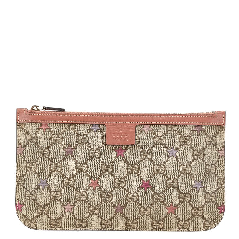Gucci GG Supreme Star PVC Leather Pouch