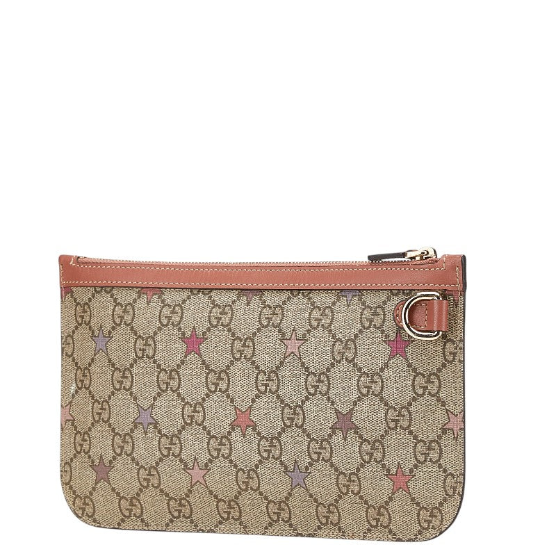 Gucci GG Supreme Star PVC Leather Pouch