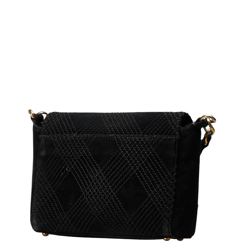 Chanel Coco Wild Stitch Suede Leather Shoulder Bag