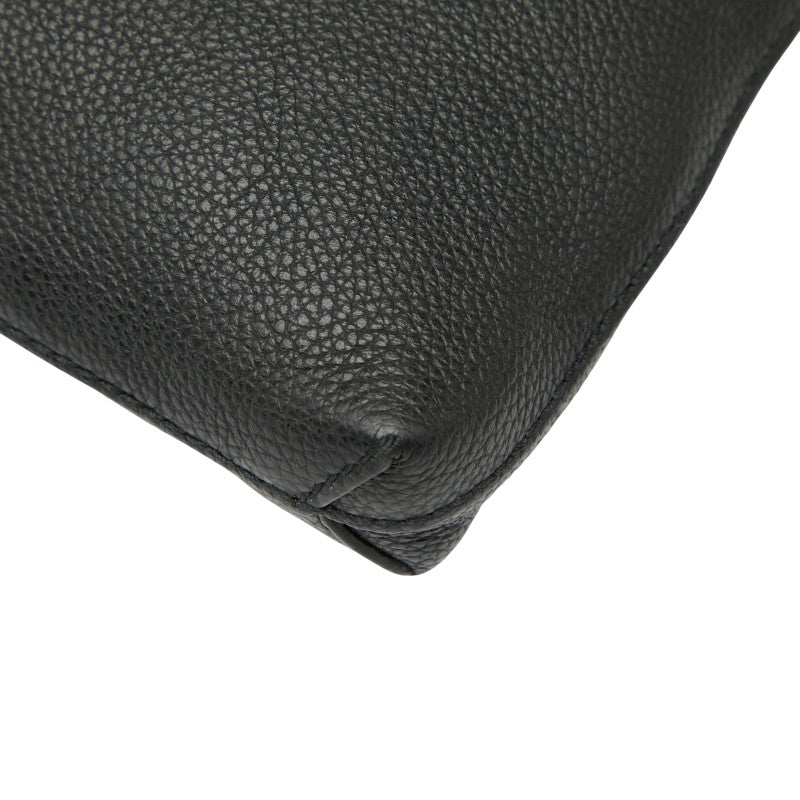 Gucci Logo Print Leather Clutch Bag