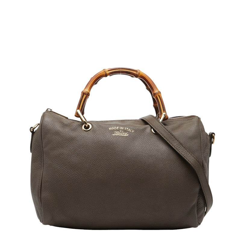 Gucci Bamboo Leather 2way Bag