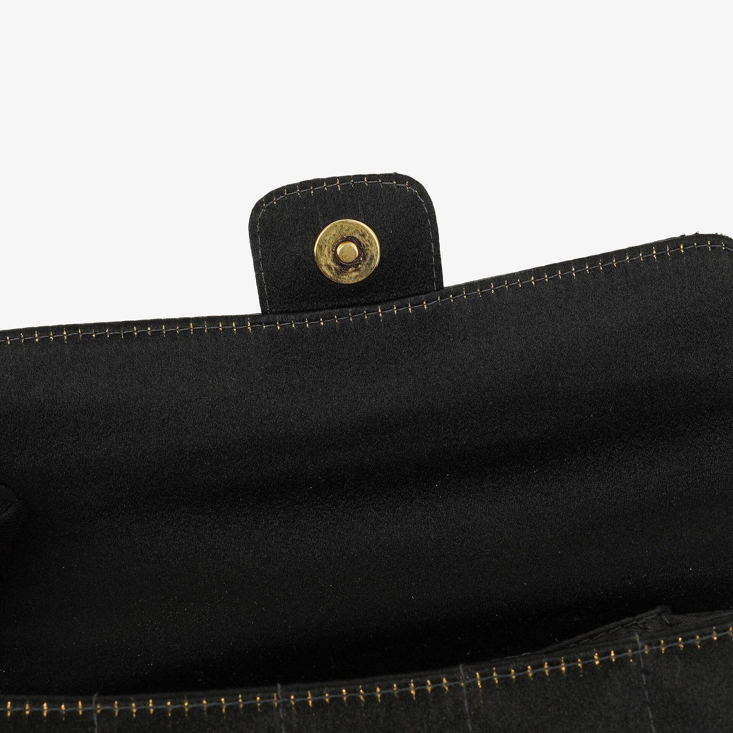 Chanel Black Satin Chocolate Bar Quilted Rectangular Mini Flap Bag