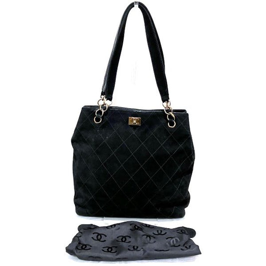 Chanel Coco Mark Wild Stitch Suede Tote Bag - Rovelle Bags