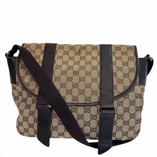 Gucci GG Canvas Leather Shoulder Bag