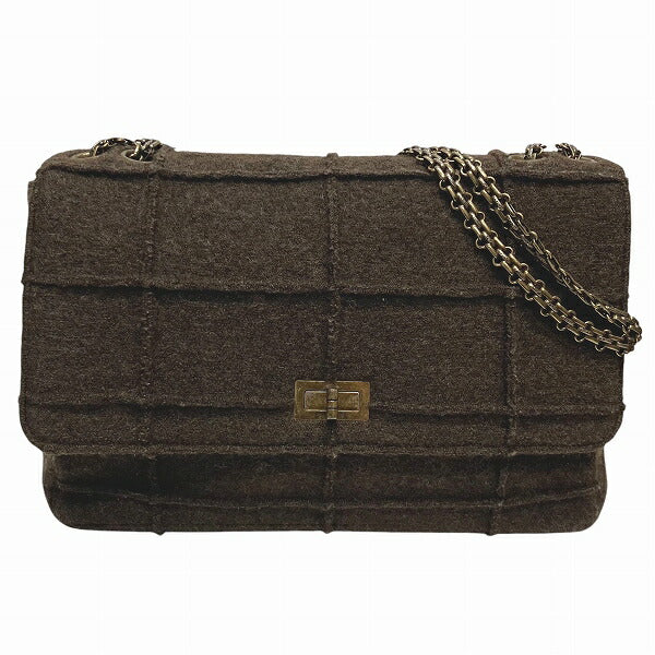 Chanel Choco Bar 2.55 Wool Shoulder Shoulder Bag - Rovelle Bags