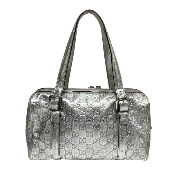 Gucci Interlocking G Canvas Leather Boston Bag