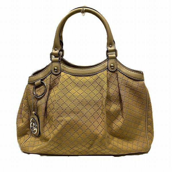 Gucci Sukey Diamante Canvas Leather Handbag
