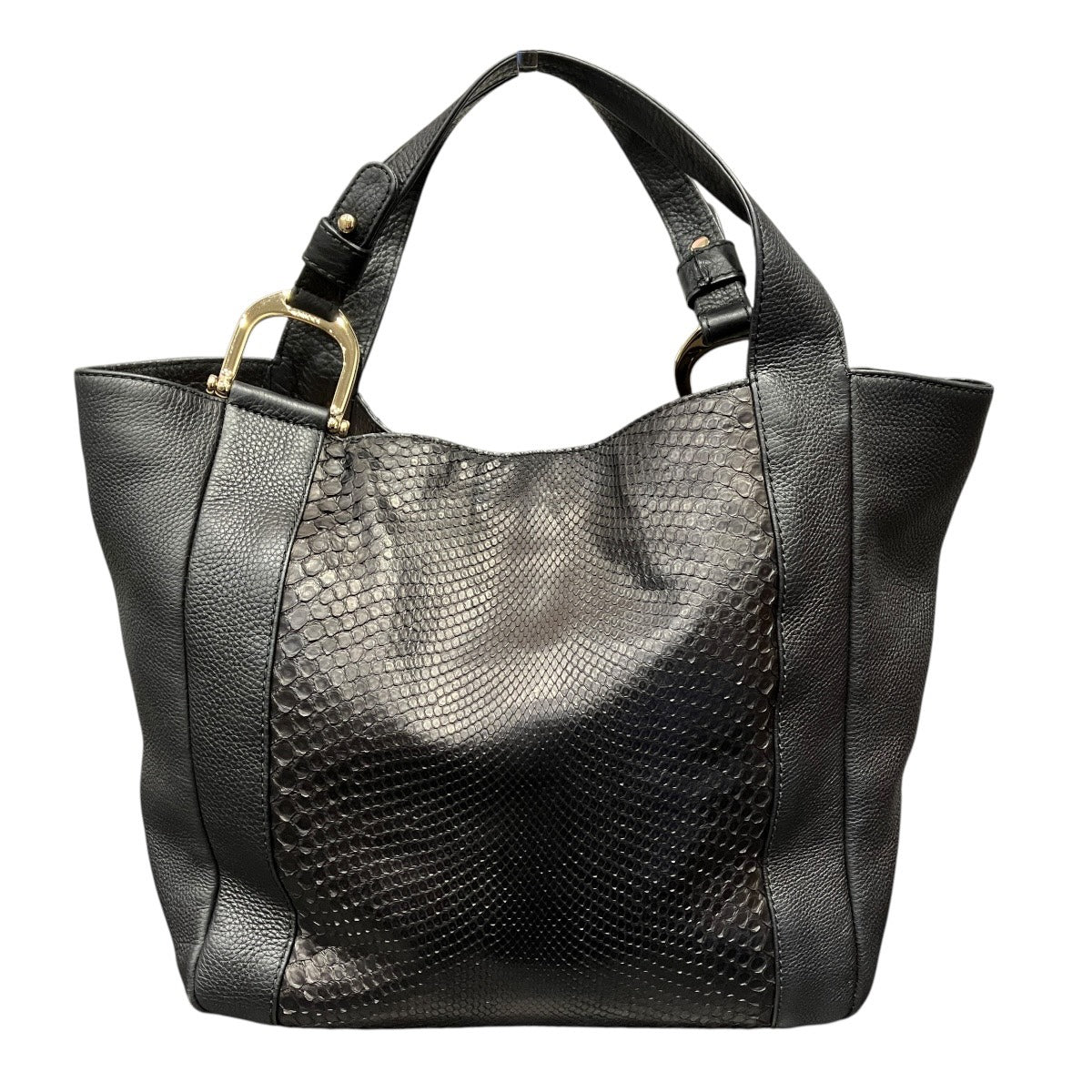 Gucci Leather Python Tote Bag