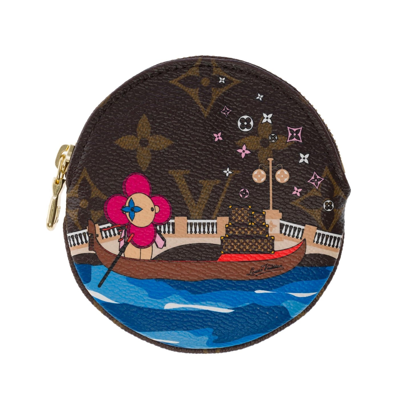 LOUIS VUITTON Limited Edition Vivienne Doll coin purse in brown monogram, GHW