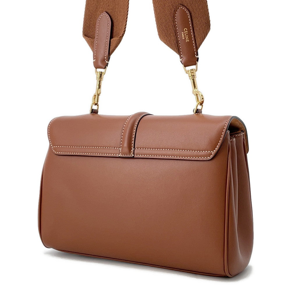 CELINE Teen Soft 16 (Season) Shoulder Tan LU Calf Leather