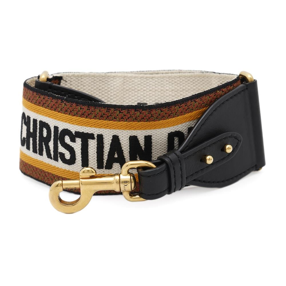 Dior Shoulder Strap Beige/Brown Canvas Leather
