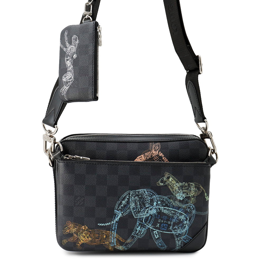 LOUIS VUITTON Trio Messenger Animal NoirN58040 Damier Graphite