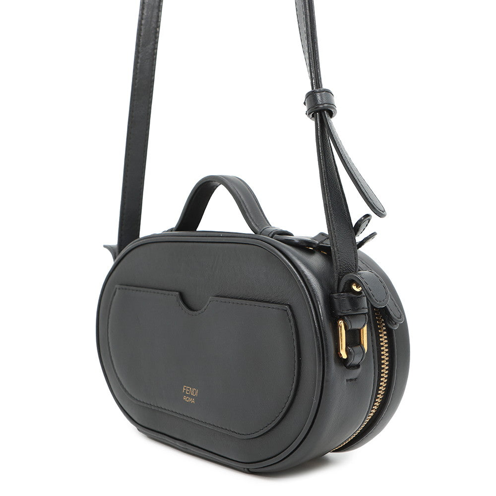 FENDI ?Olock Camera Shoulder Bag Black8BS058 Leather Size Mini