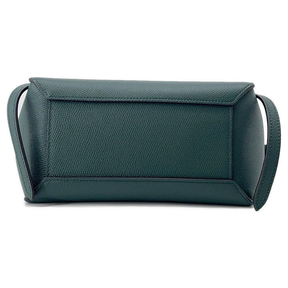 CELINE Belt bag Green Leather Size Nano