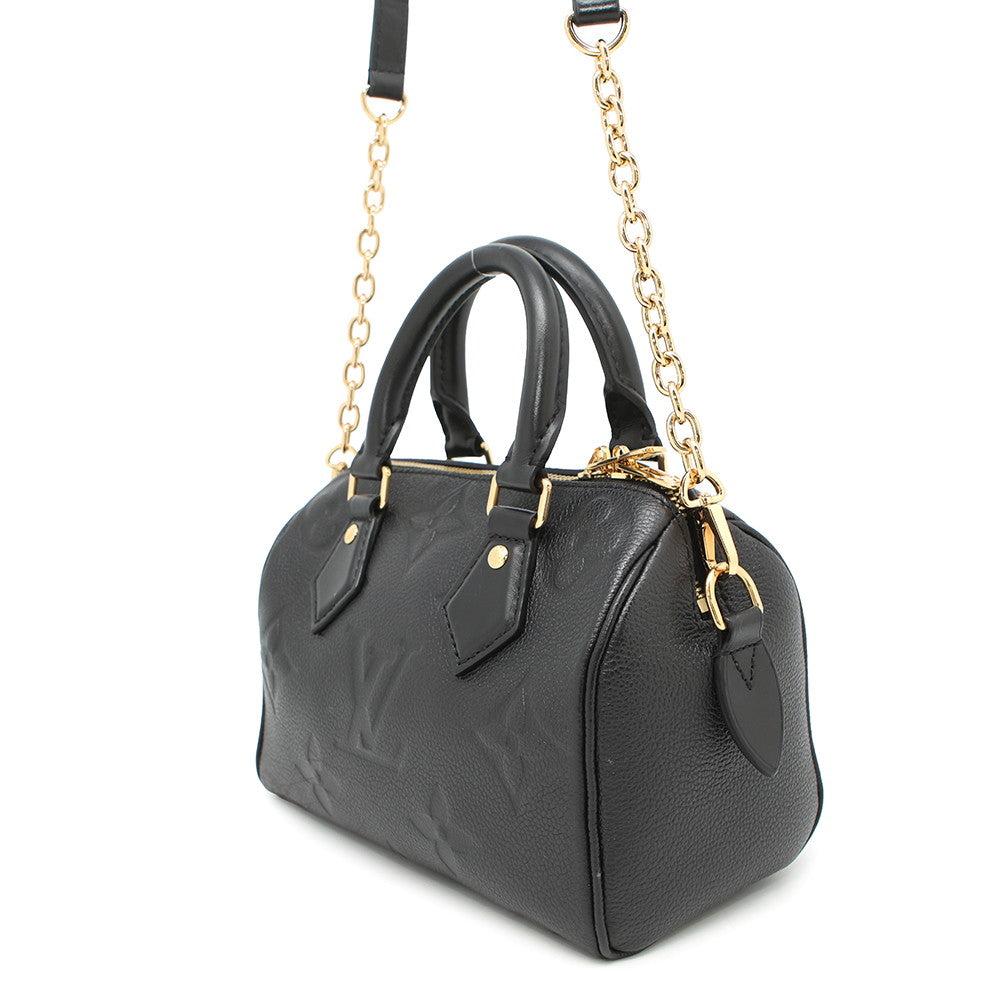 LOUIS VUITTON Speedy Bandouliere NoirM58953 Monogram Empreinte Leather Size 20