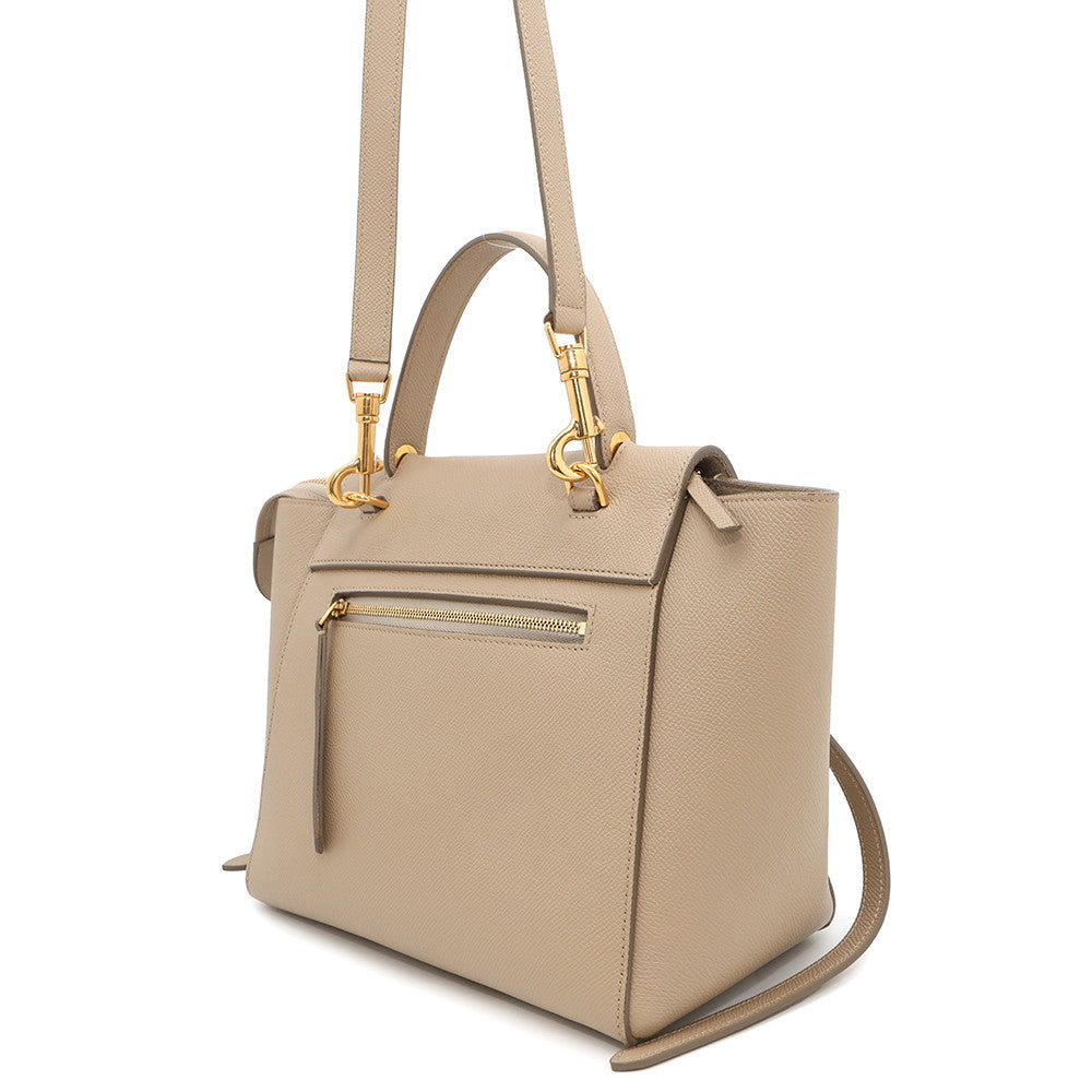 CELINE Belt bag Light Taupe Leather Size micro