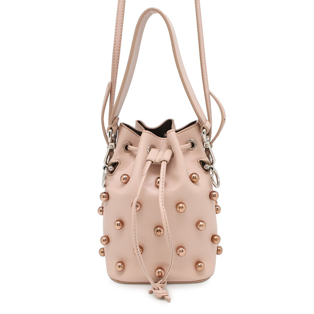 FENDI Montresor Shoulder Bag Studded Jasmin Flower8BS010 Leather Size Mini