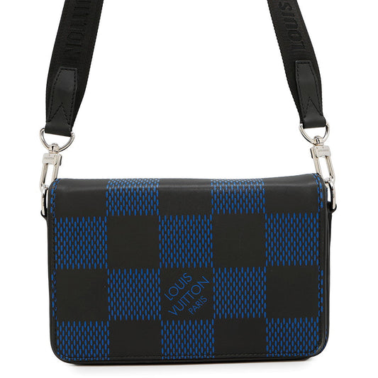 LOUIS VUITTON Studio messenger Noir/BlueN50037 Damier Infini Leather3D