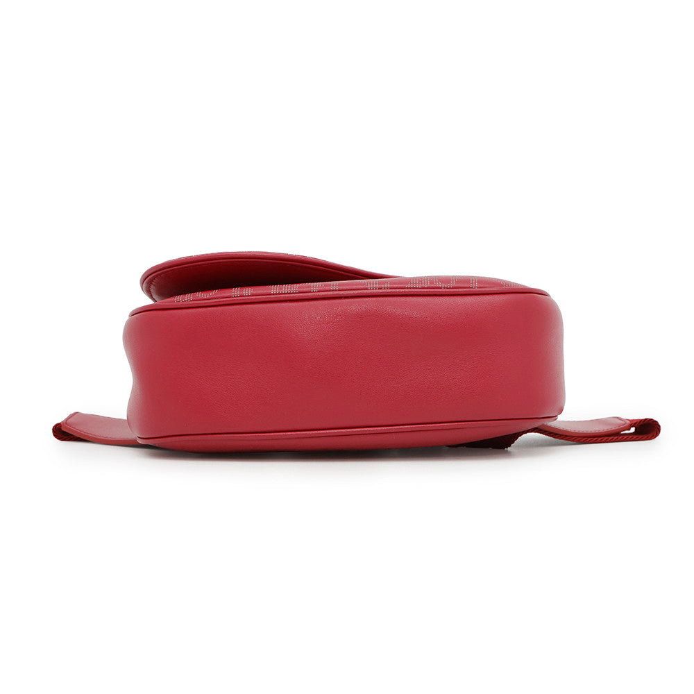 Dior Galaxy Saddle Crossbody Bag Red Leather