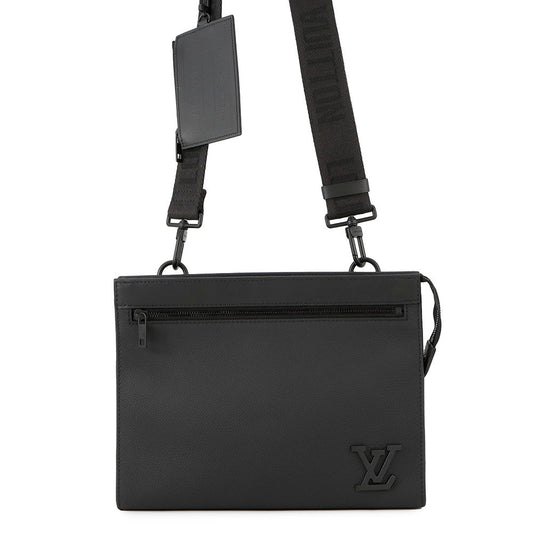 LOUIS VUITTON Messenger Voyage NoirM59329 Aerogram Leather