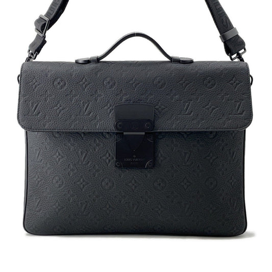 LOUIS VUITTON SPadlock?Briefcase BlackM20835 Taurillon?Monogram